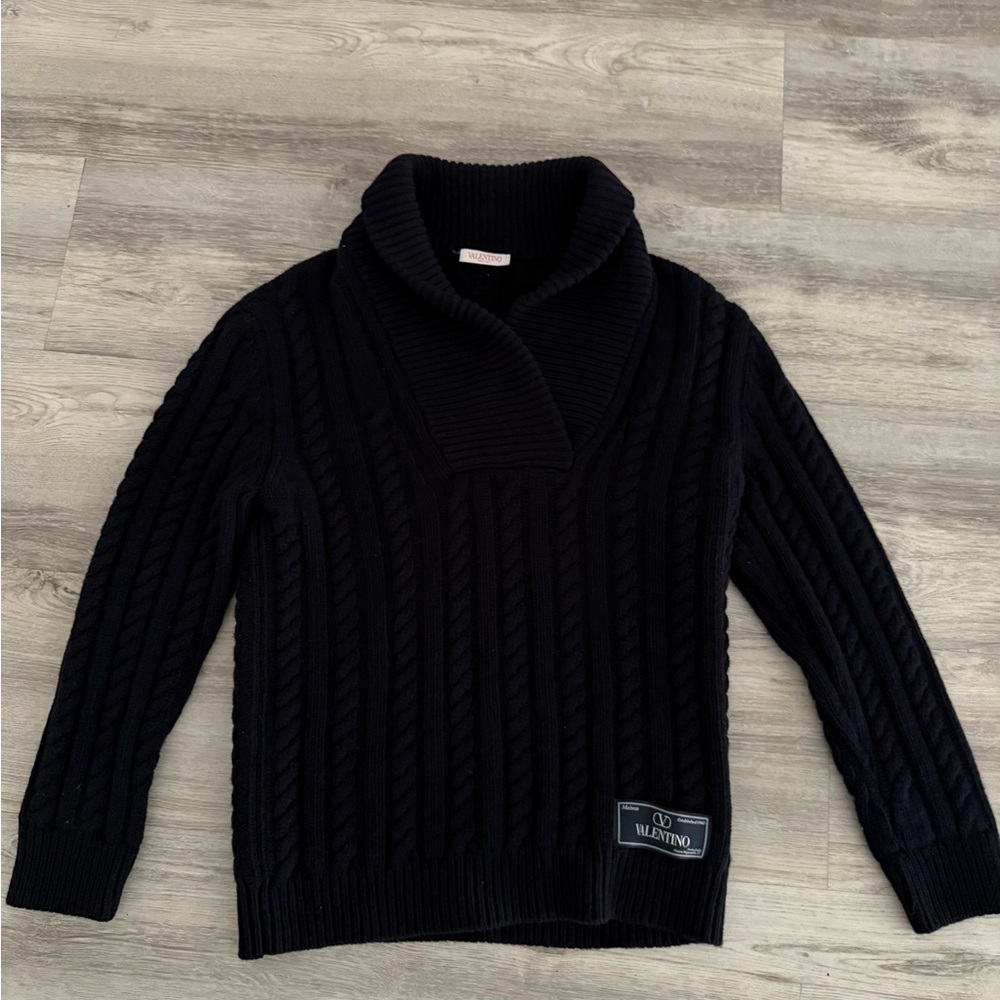 Valentino Garavani cable-knit virgin wool jumper